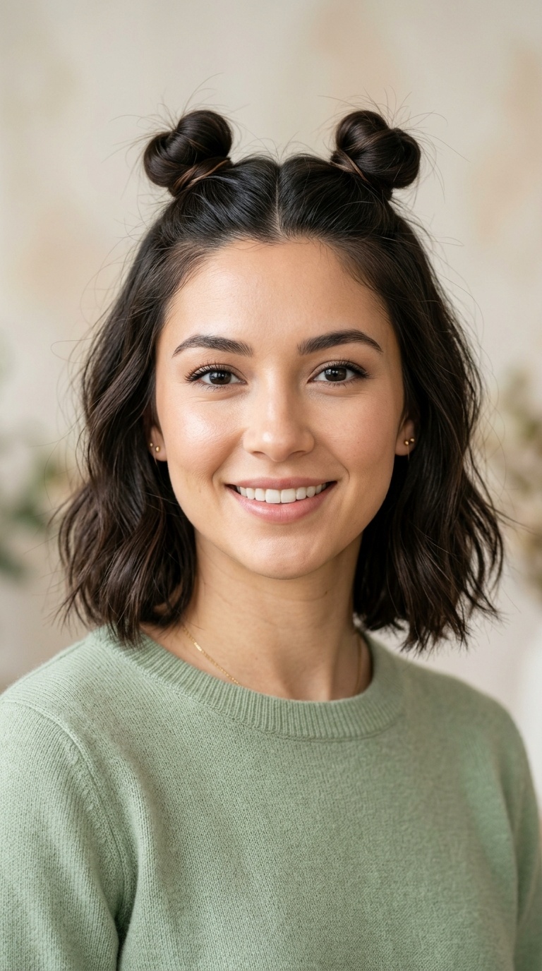 Mini Space Bun Half-Up