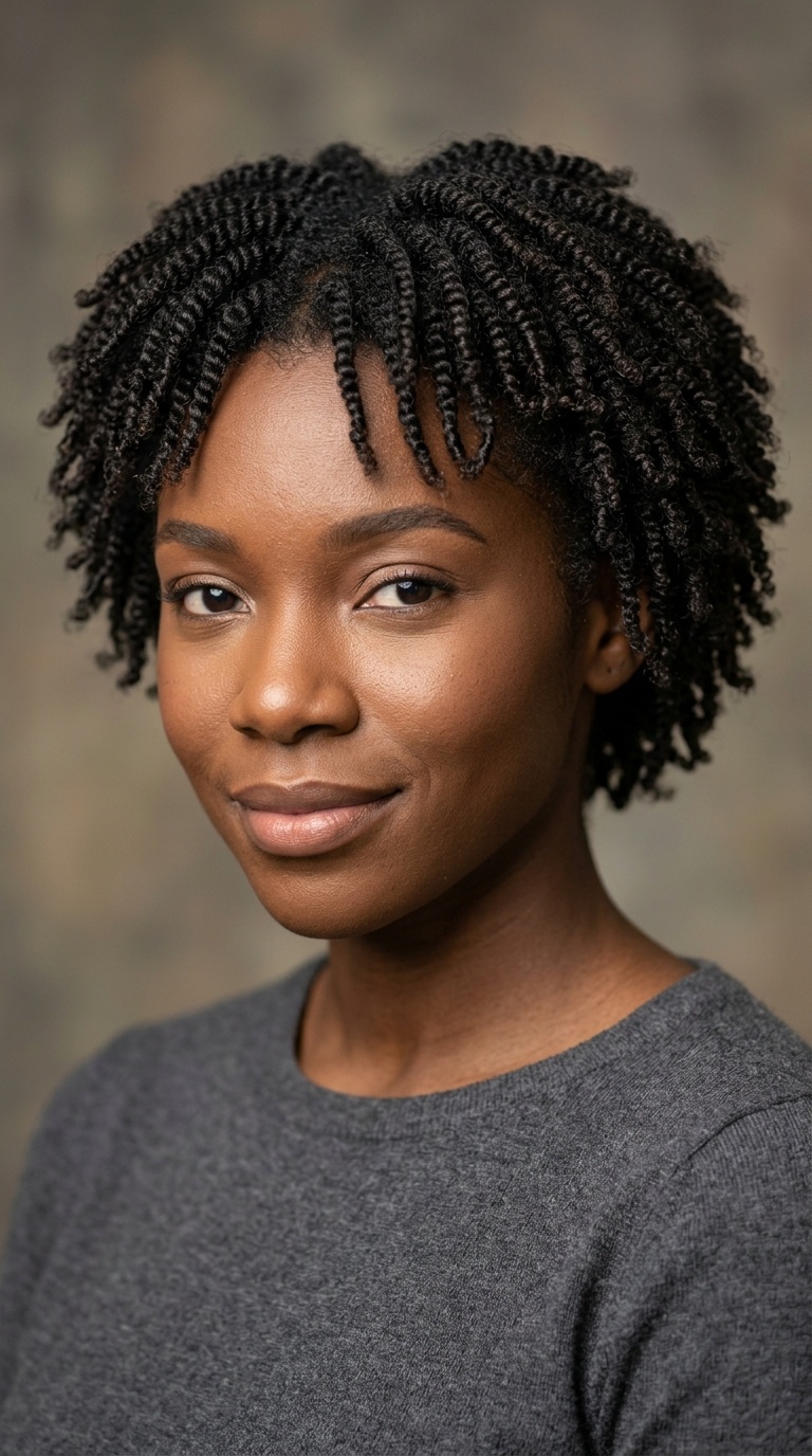 Mini Twists on Shrunken Hair