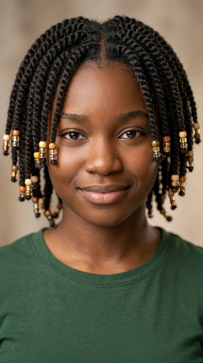 Mini Twists with Beaded Ends