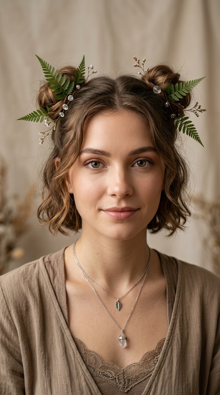 Miniature Space Buns with Ferns