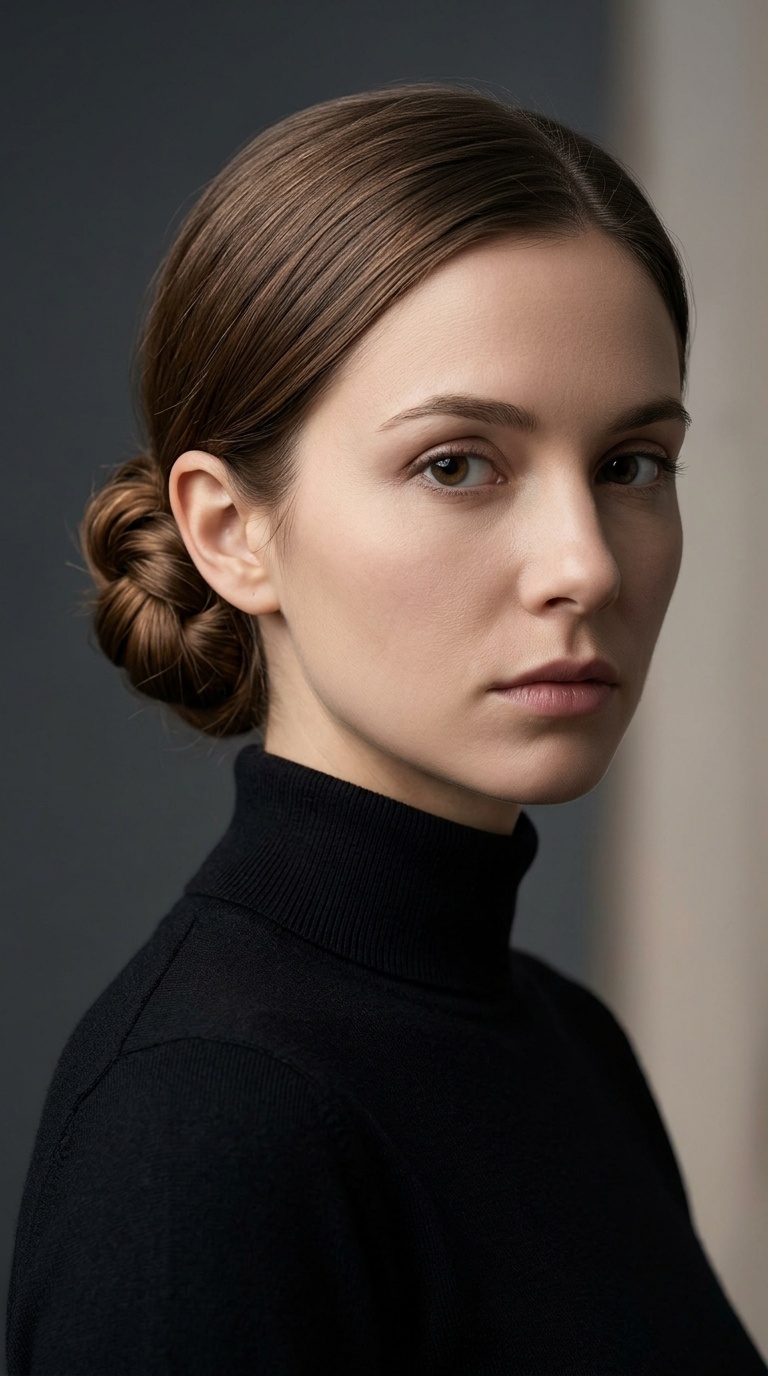 Minimalist Knotted Low Bun
