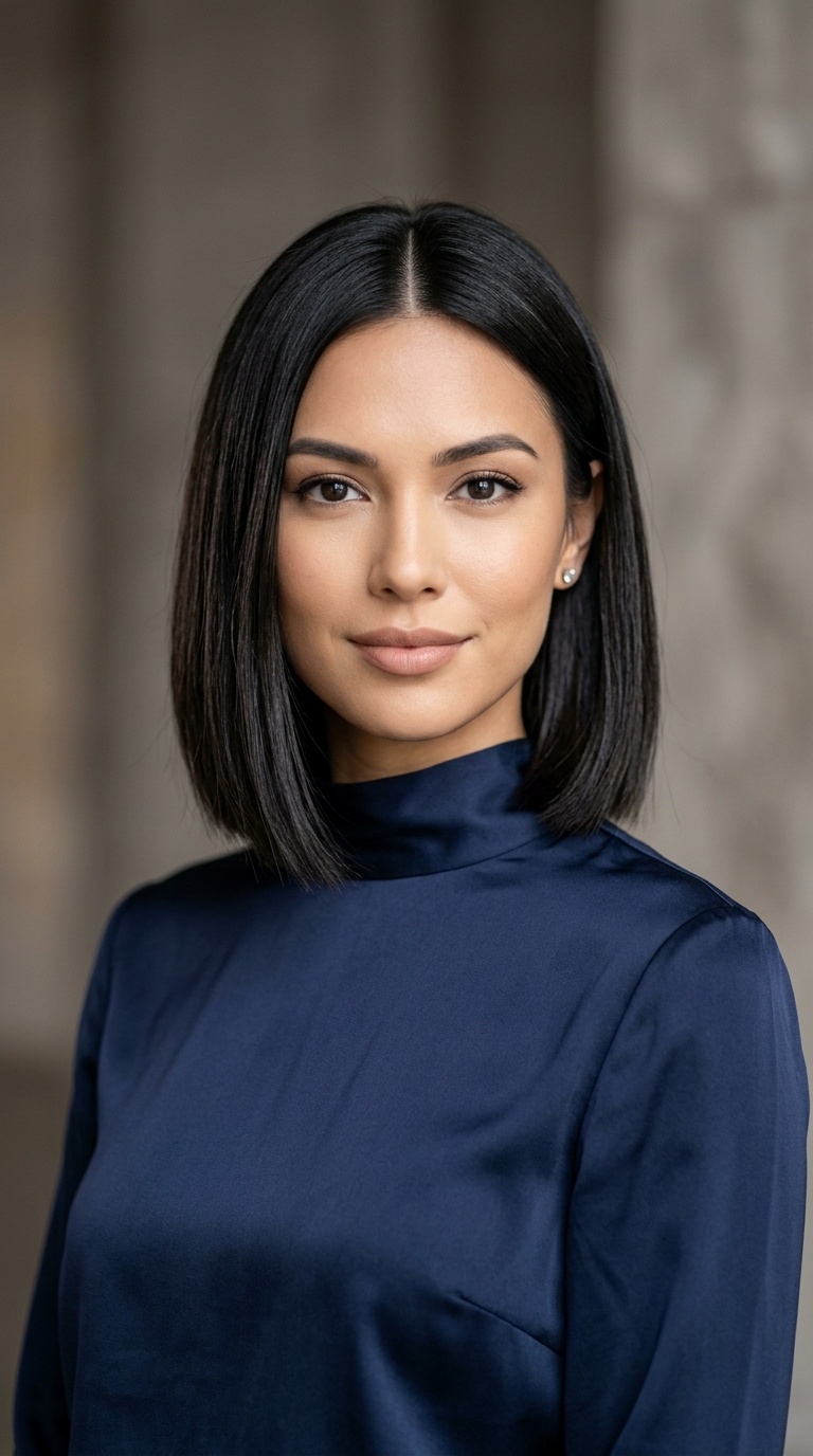 Minimalist Middle Part Bob