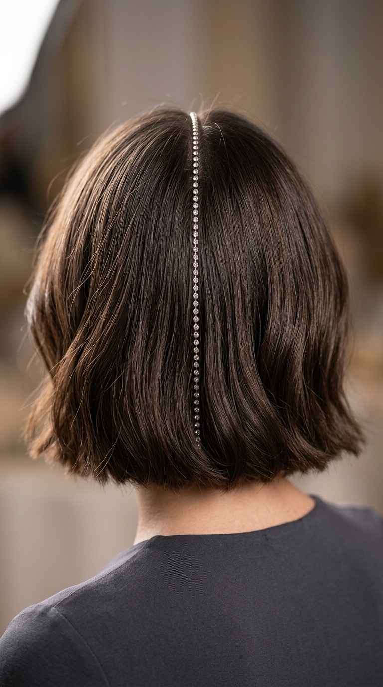 Minimalist Rhinestone Parting