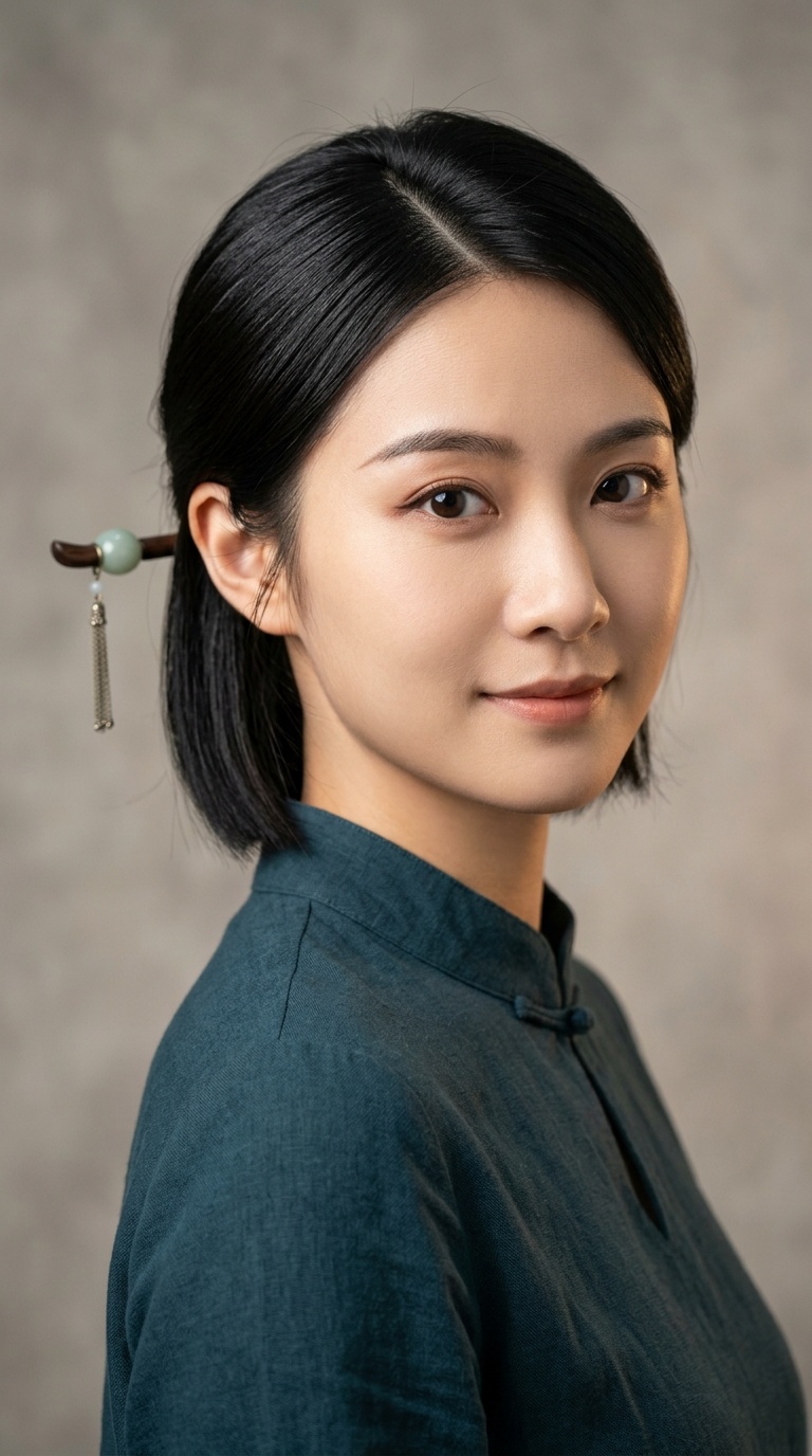 Minimalist Straight with Hanfu Stick
