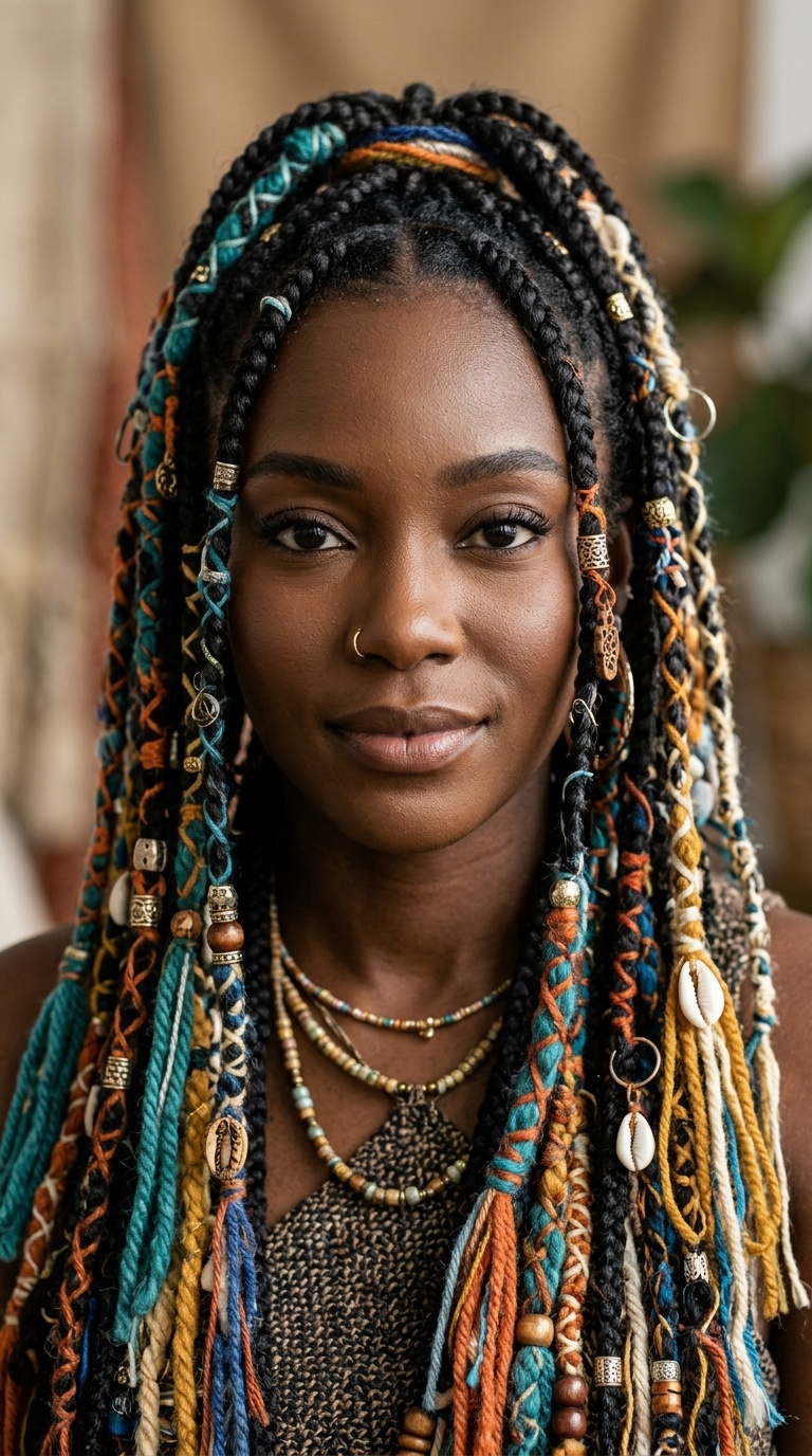 Mixed Media Yarn Braids