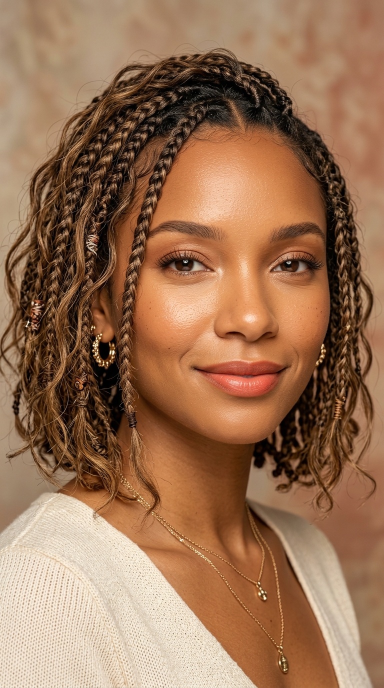 Mixed Texture Boho Bob