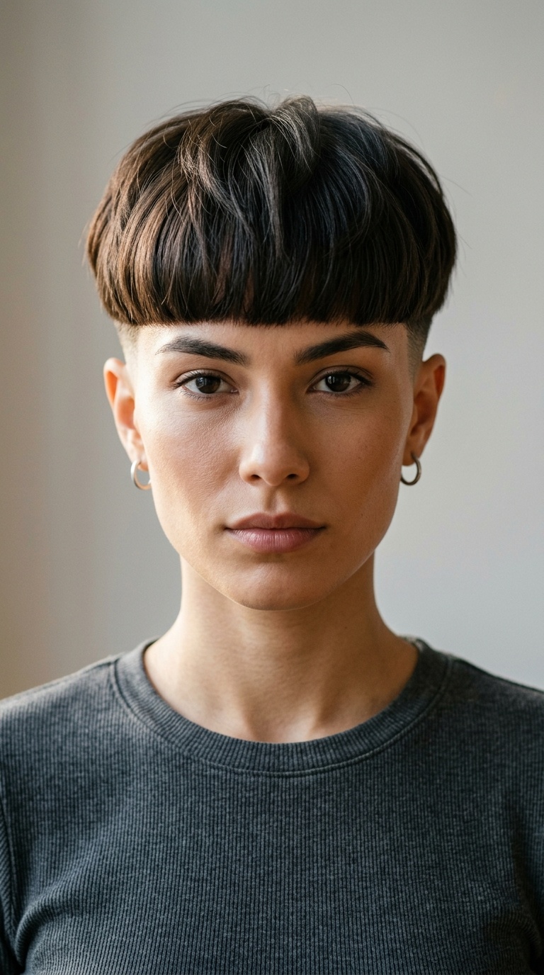 Modern Bowl Cut with High Taper