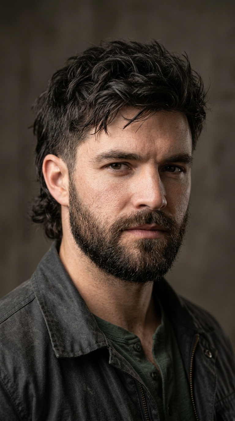 Modern Mullet + Short Beard