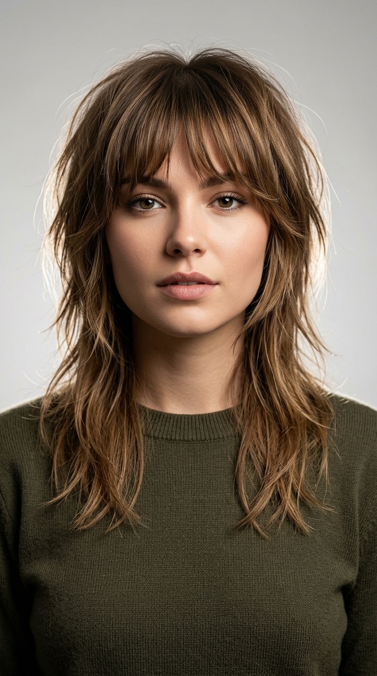 Modern Mullet with Face-Framing