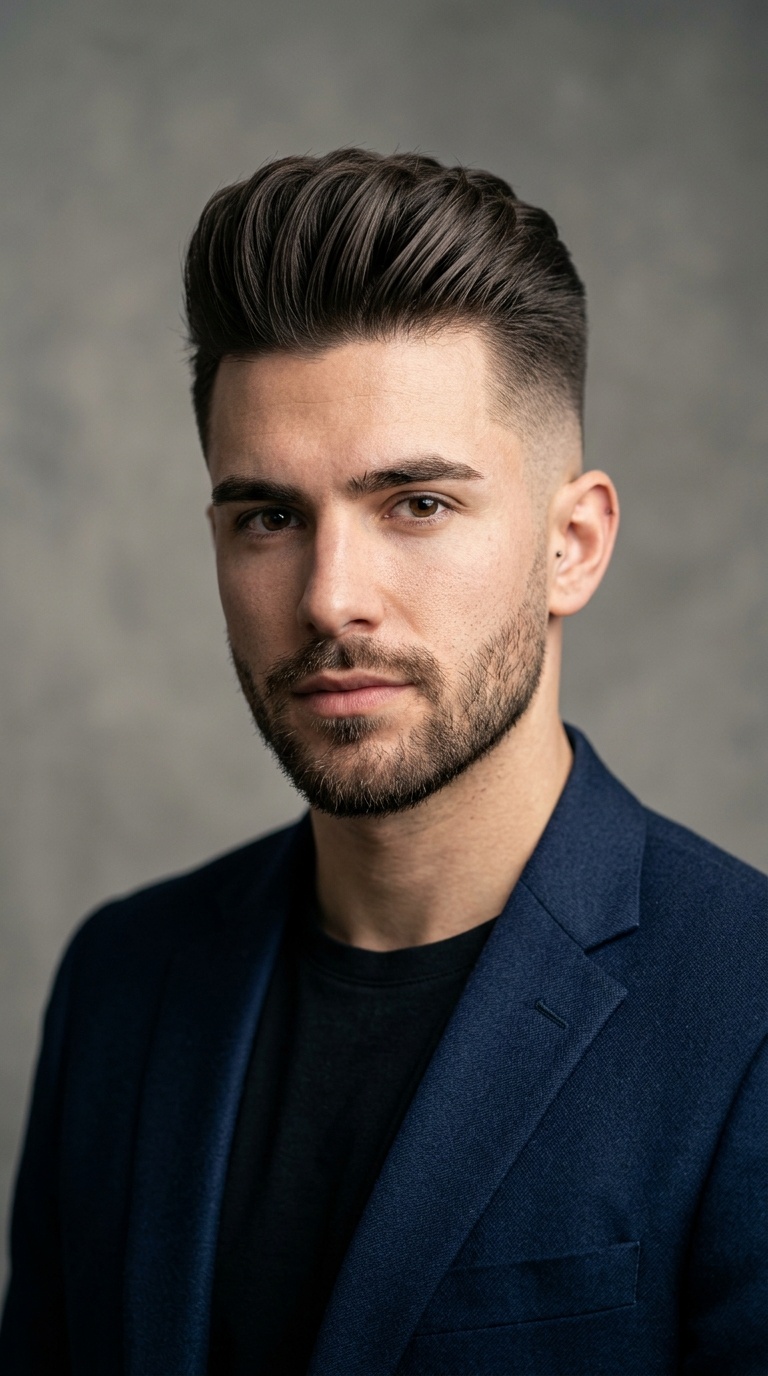 Modern Pompadour with Undercut