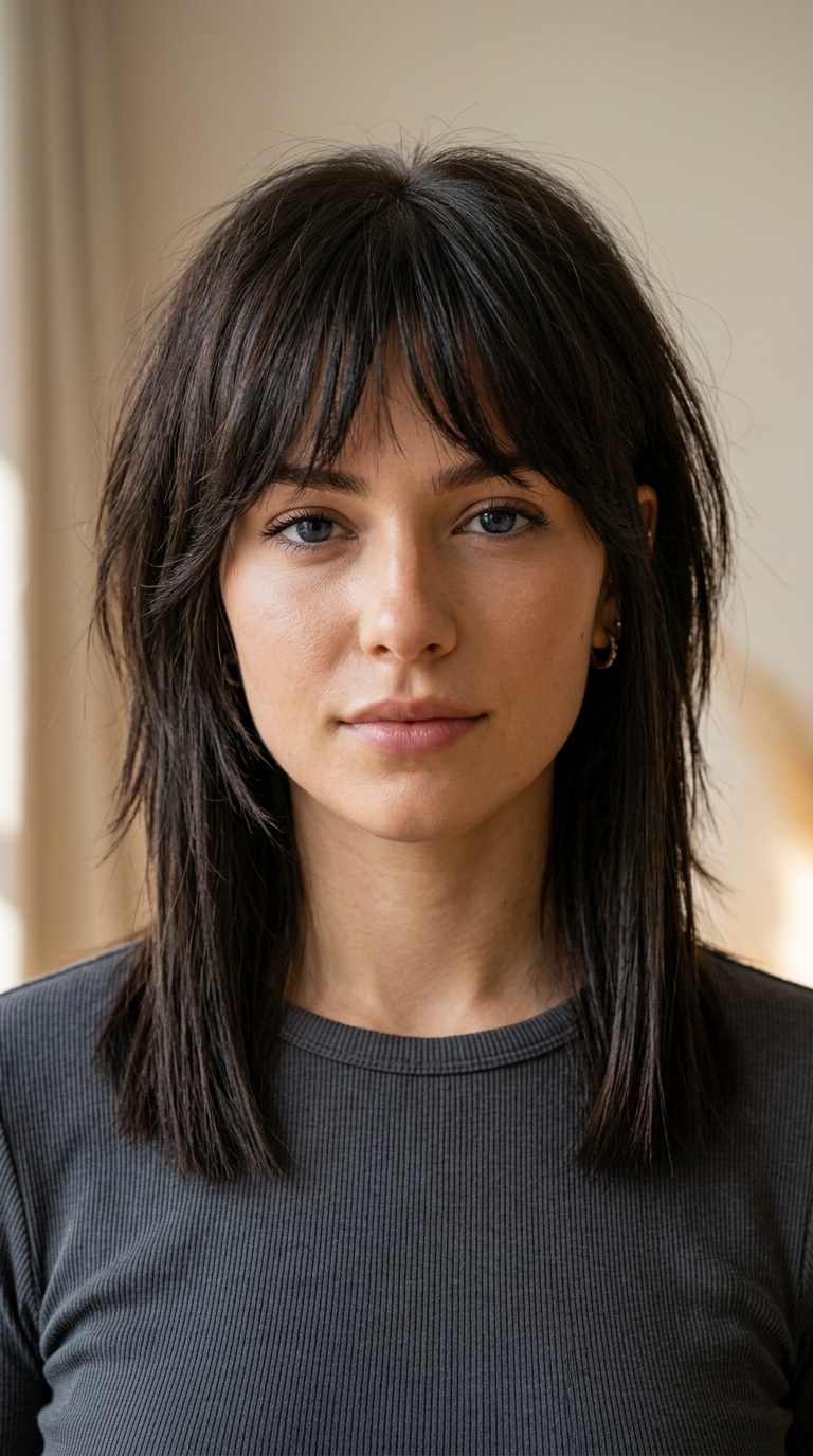 Modern Shag with Straightened Tips