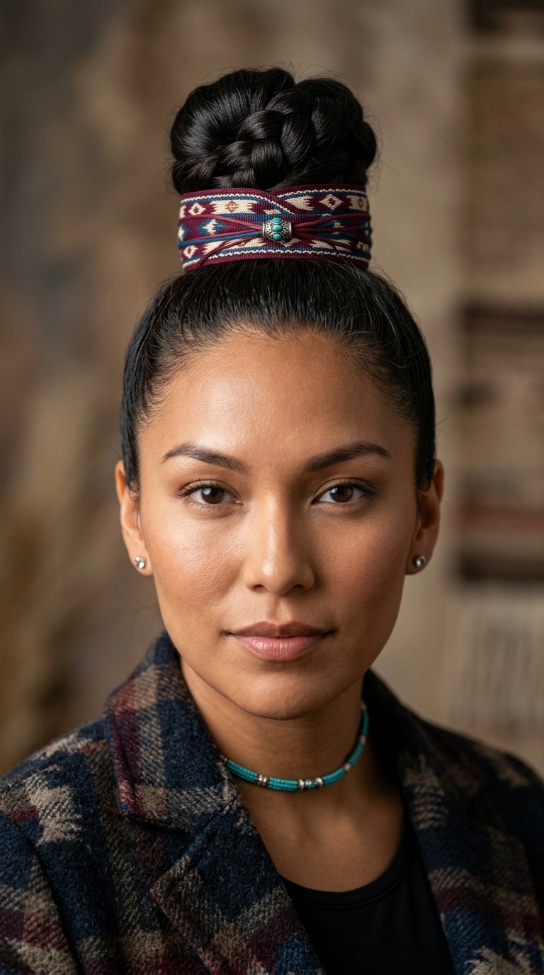 Modern Top Knot with Ribbon Base