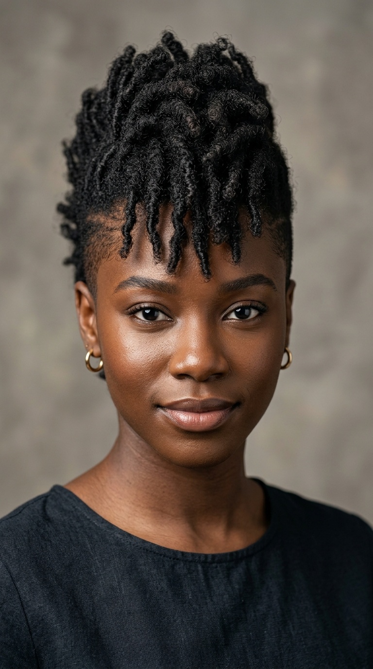 Mohawk-Inspired Cropped Locs