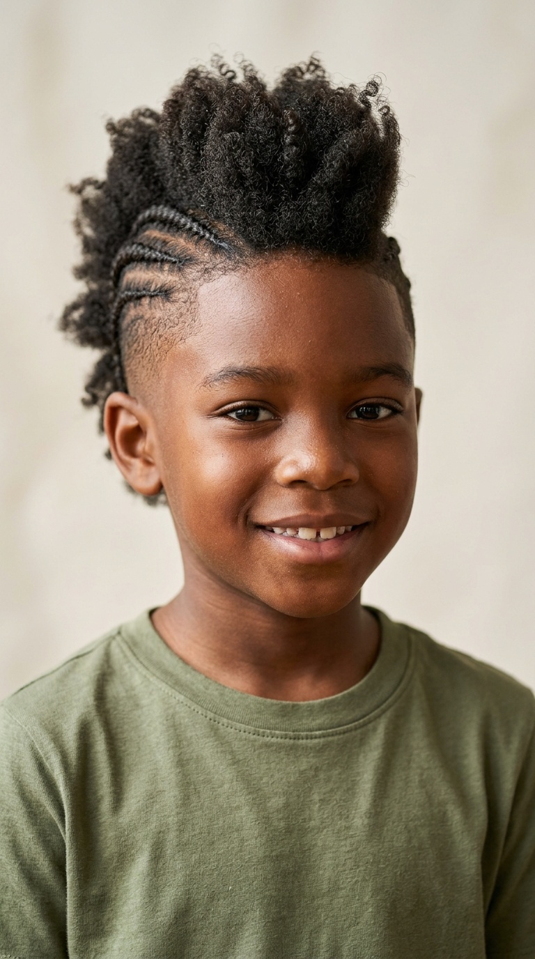 Mohawk with Braided Sides