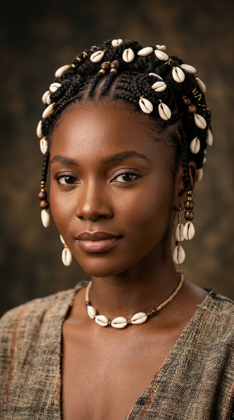 Mukule with Cowrie Shell Accents