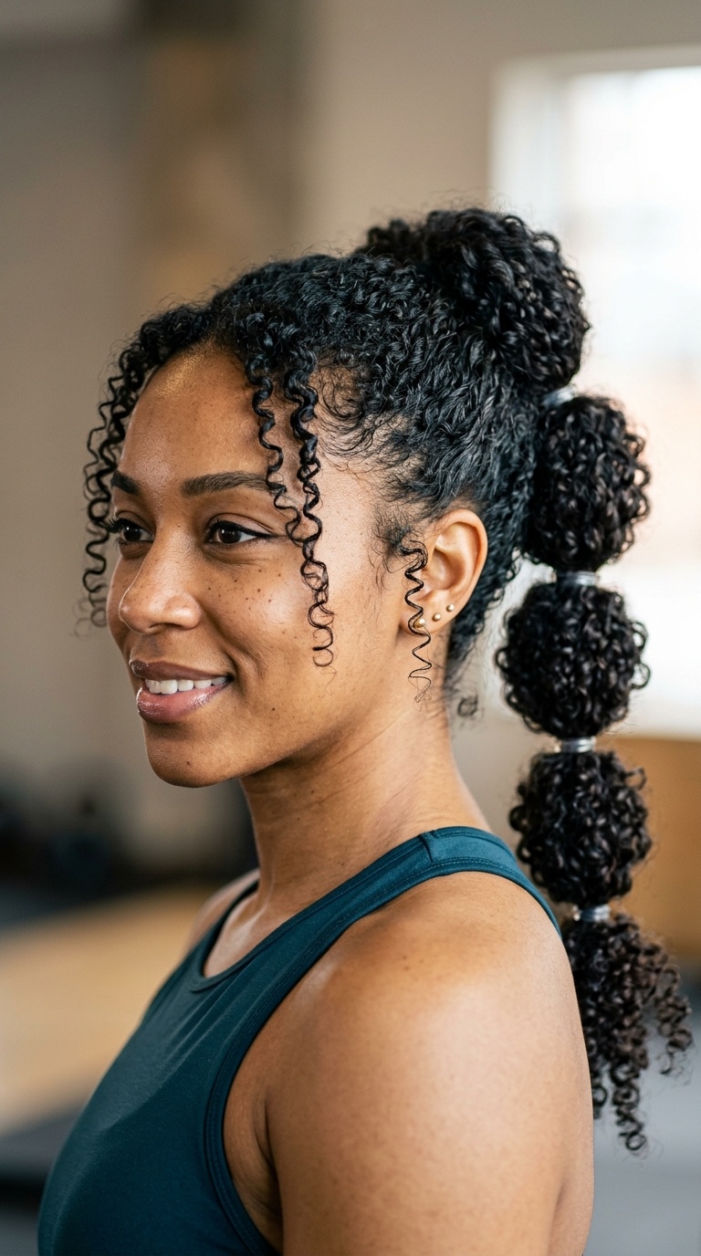 Multi-Band Bubble Ponytail