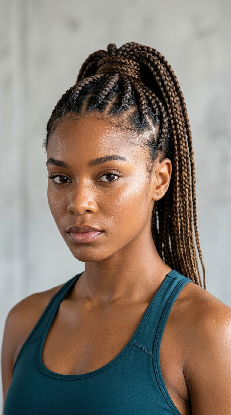 Multi-Braided Ponytail