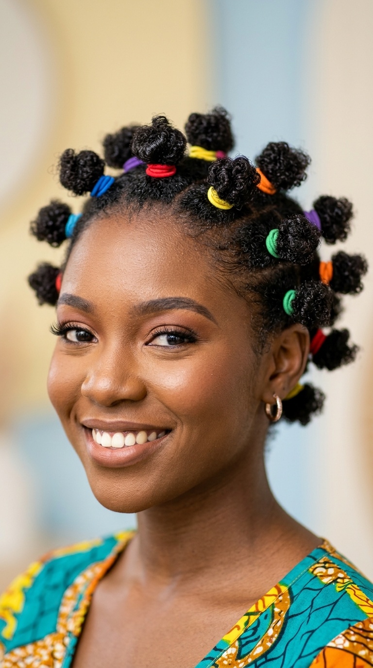 Multi-Colored Elastic Puffs