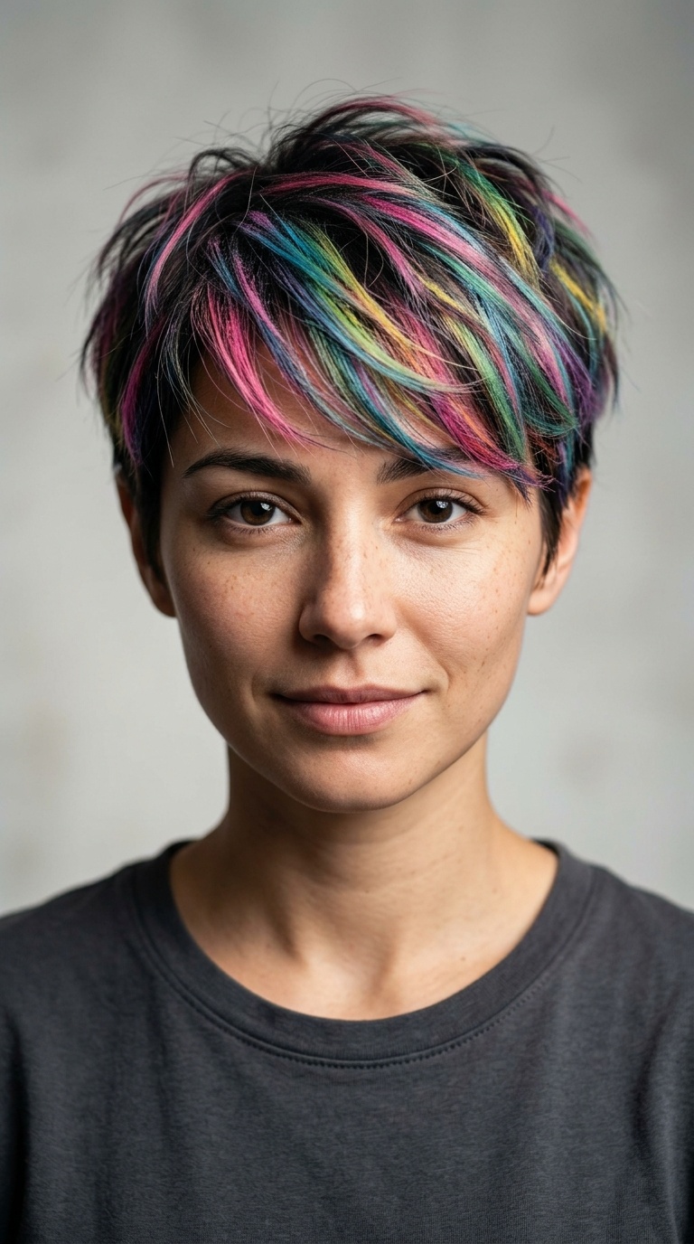 Multi-Colored Hair Chalk Streaks