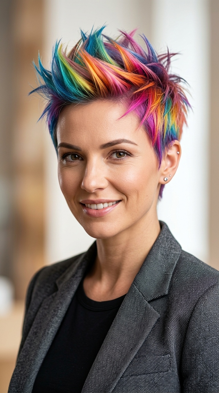 Multi-Colored Rainbow Spikes