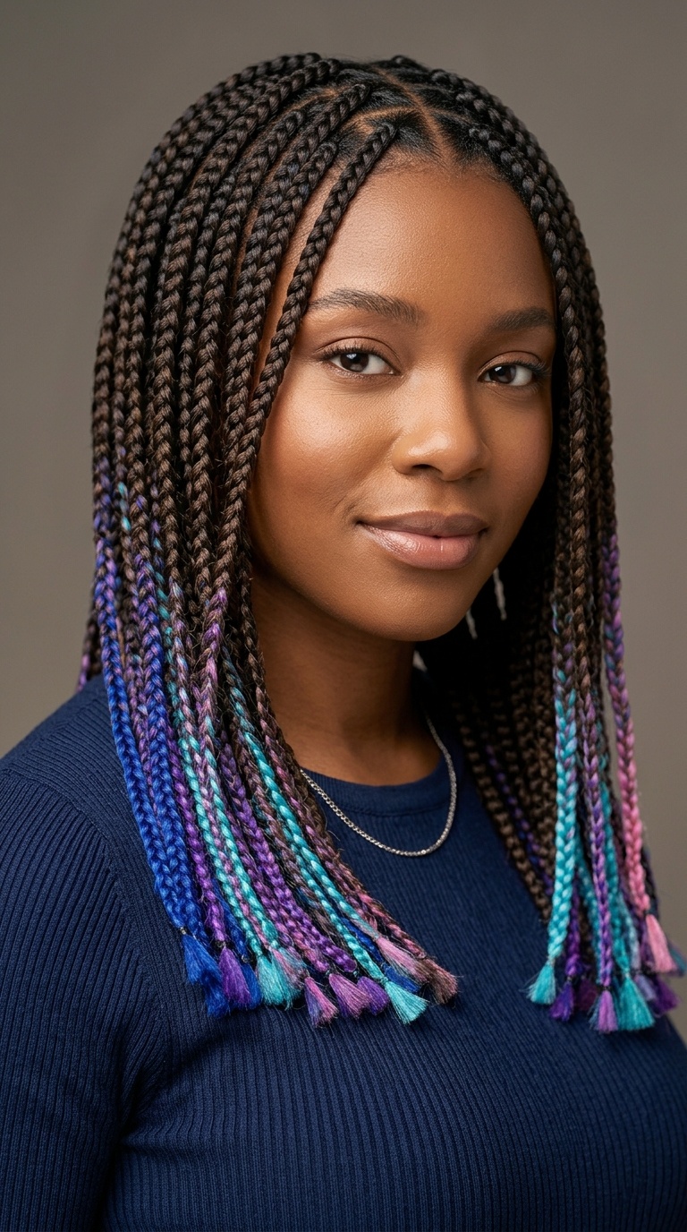 Multi-Colored Tipped Braids