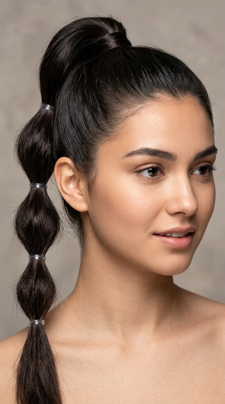 Multi-Elastic Sleek Ponytail