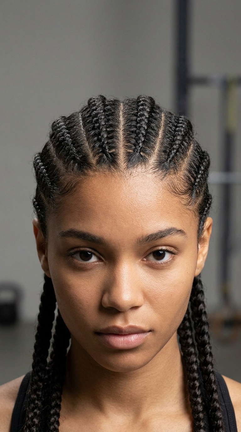 Multi-Feed Micro Dutch Braids