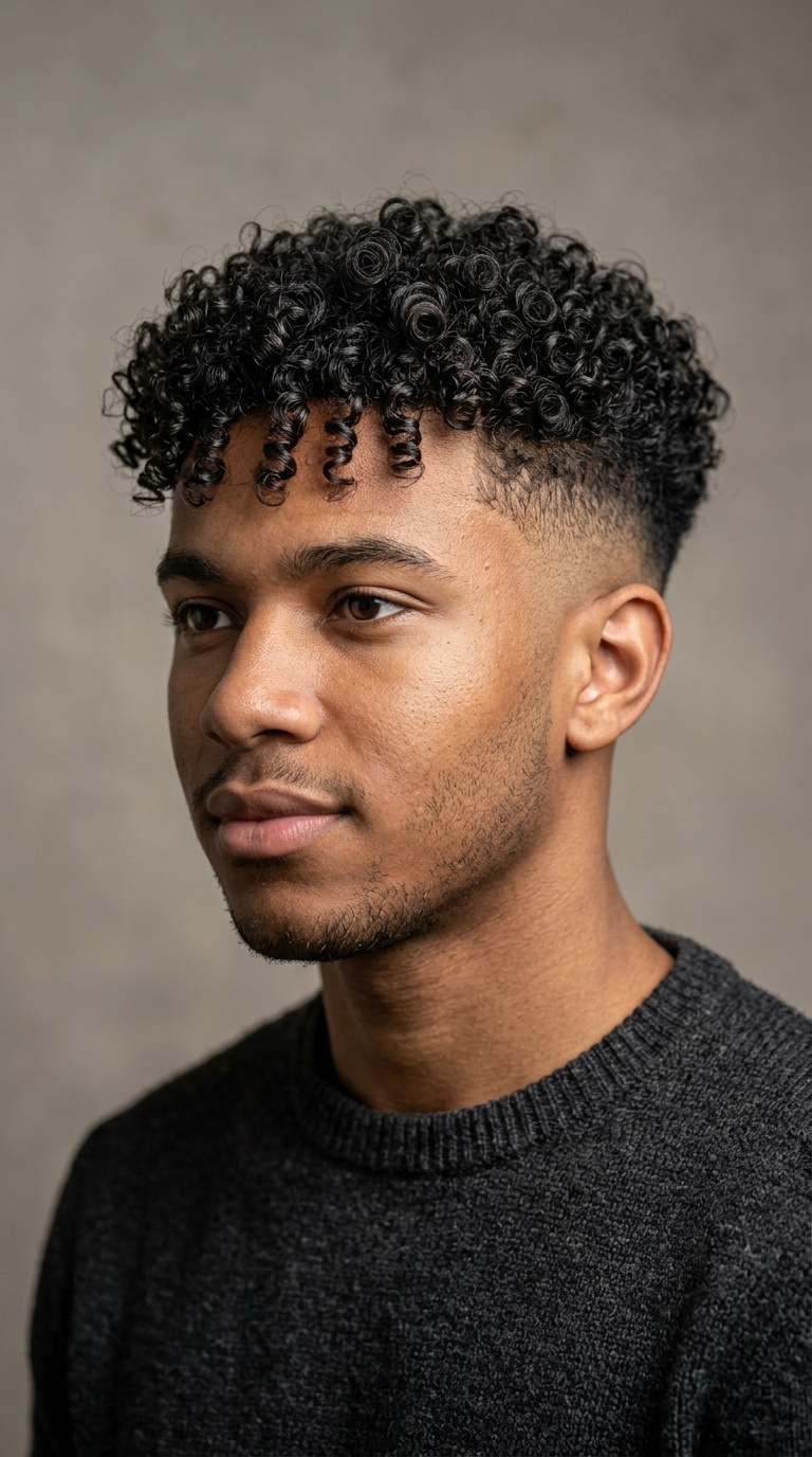 Multi-Level Drop Fade with Defined Curls
