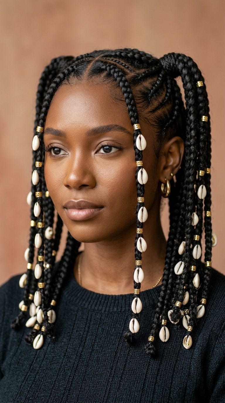 Multi-Sectioned Snoop Braids with Shells