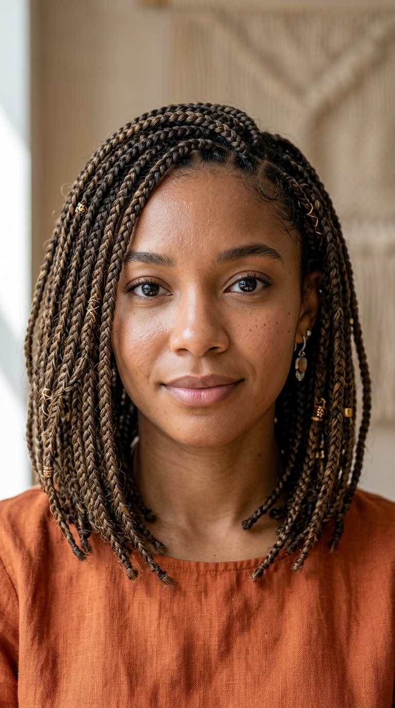 Multi-Tone Brown Boho Bob