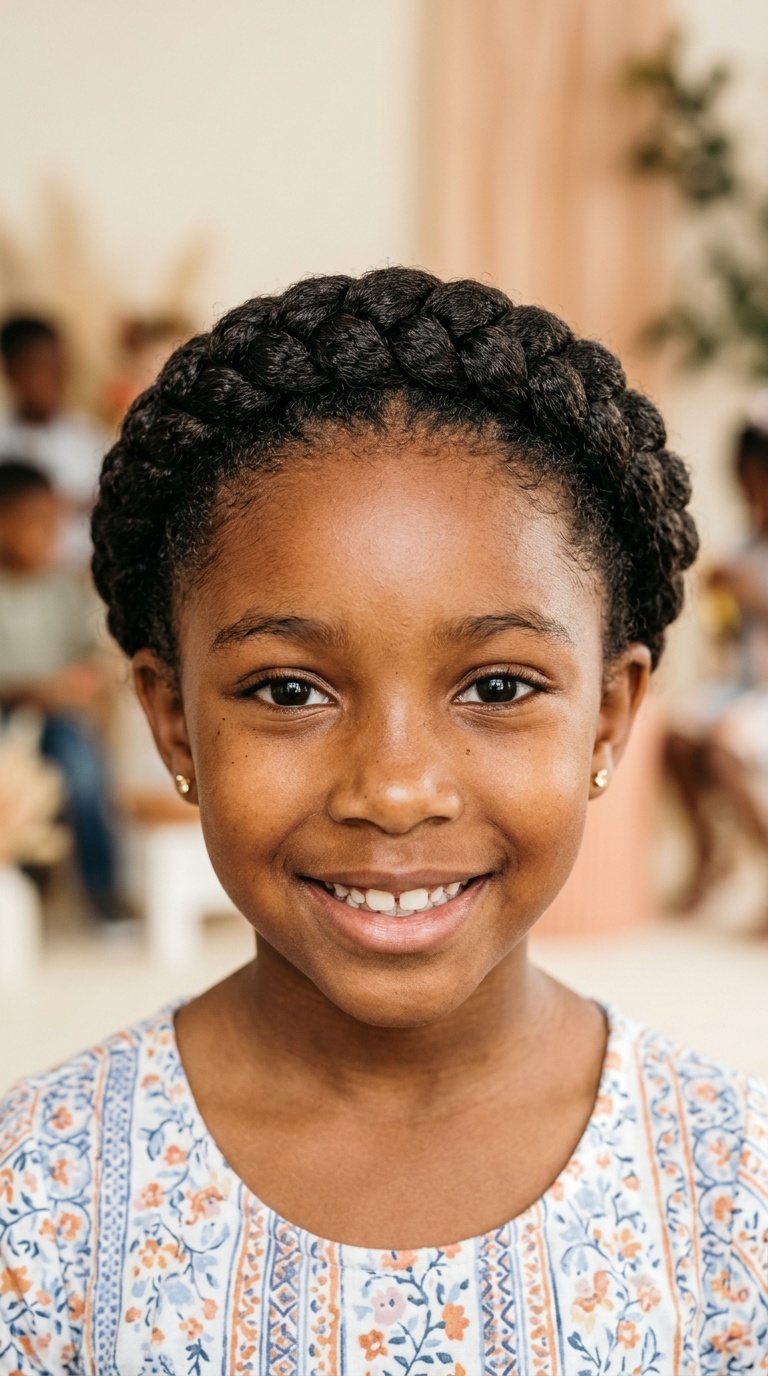 Natural Halo Braid (Crown Braid)