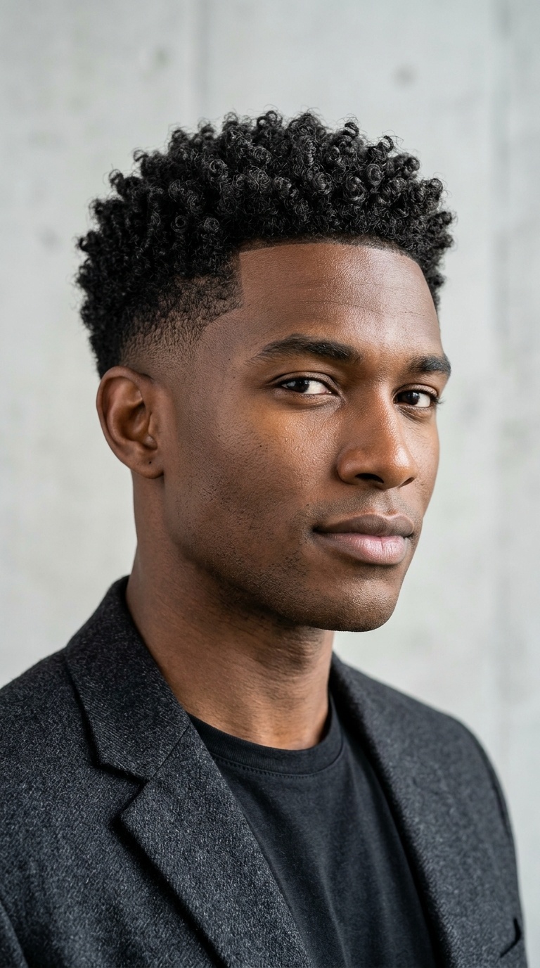 Natural Sponge Curls with Low Fade