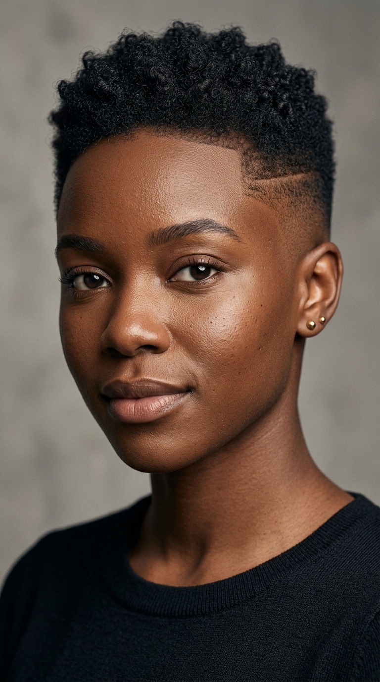 Natural Texture Mid-Bald Fade