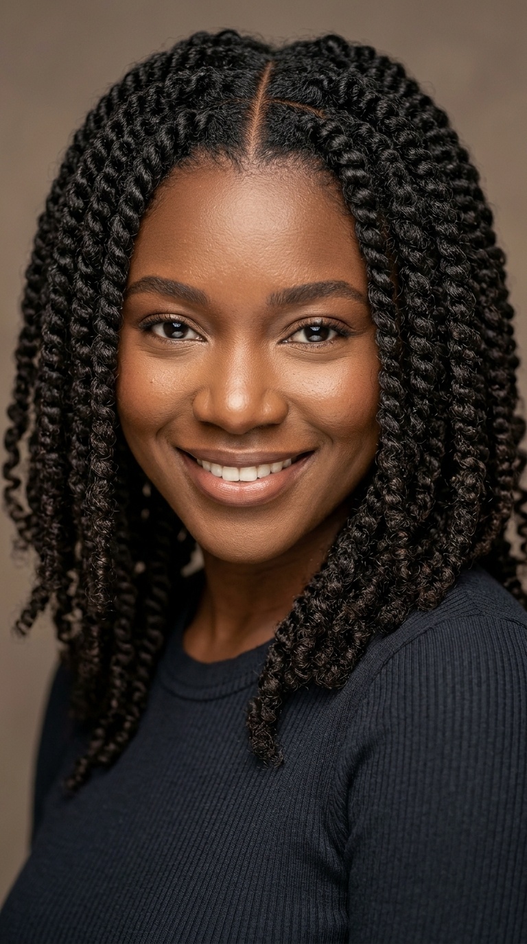 Natural Twist-Out with a Defined Path
