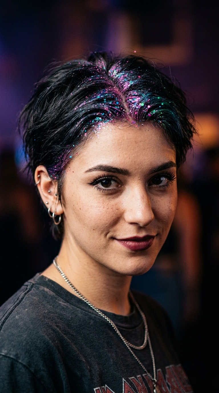 Neon Glitter Roots