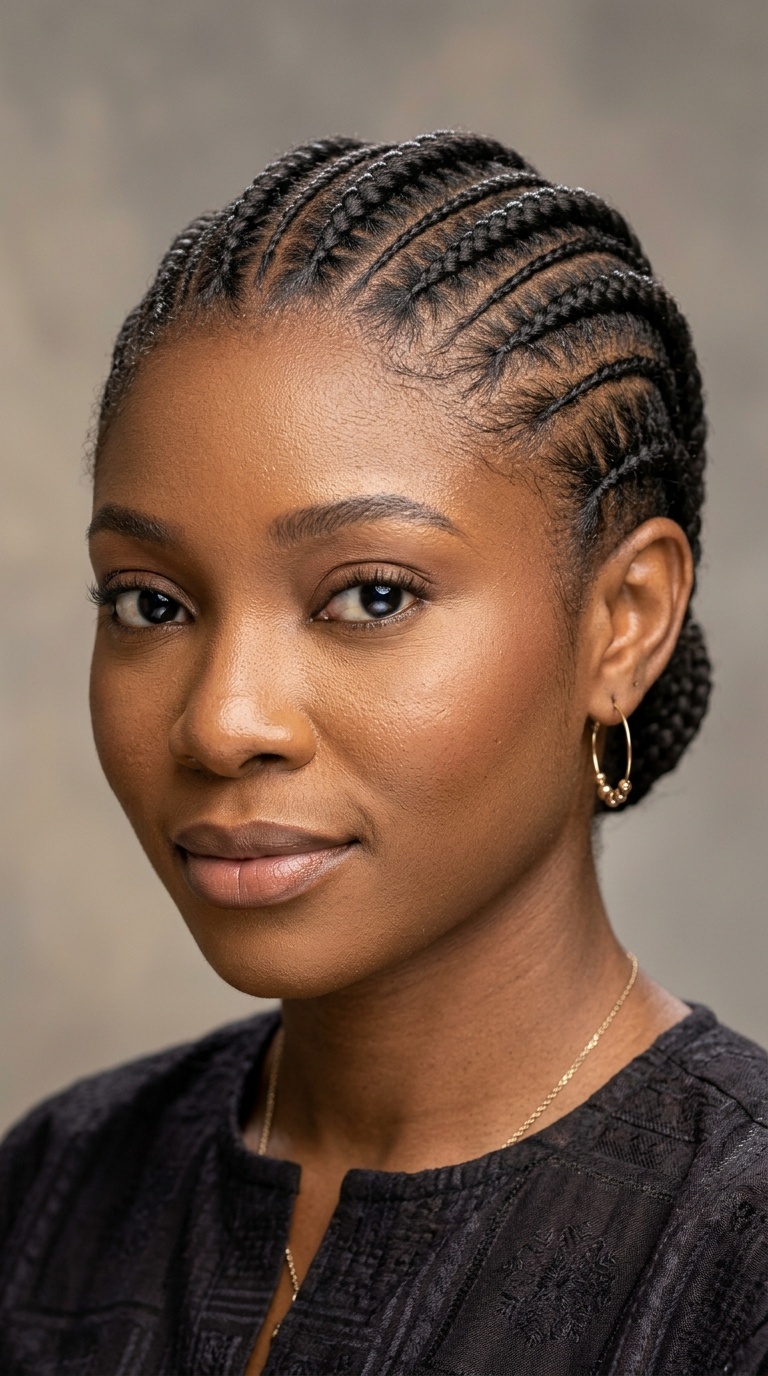 Nigerian Didi Braids (Inverted Cornrows)