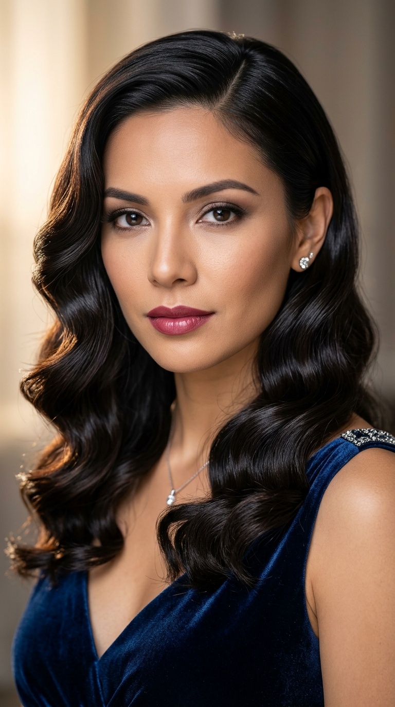 Old Hollywood Deep Side Part Waves