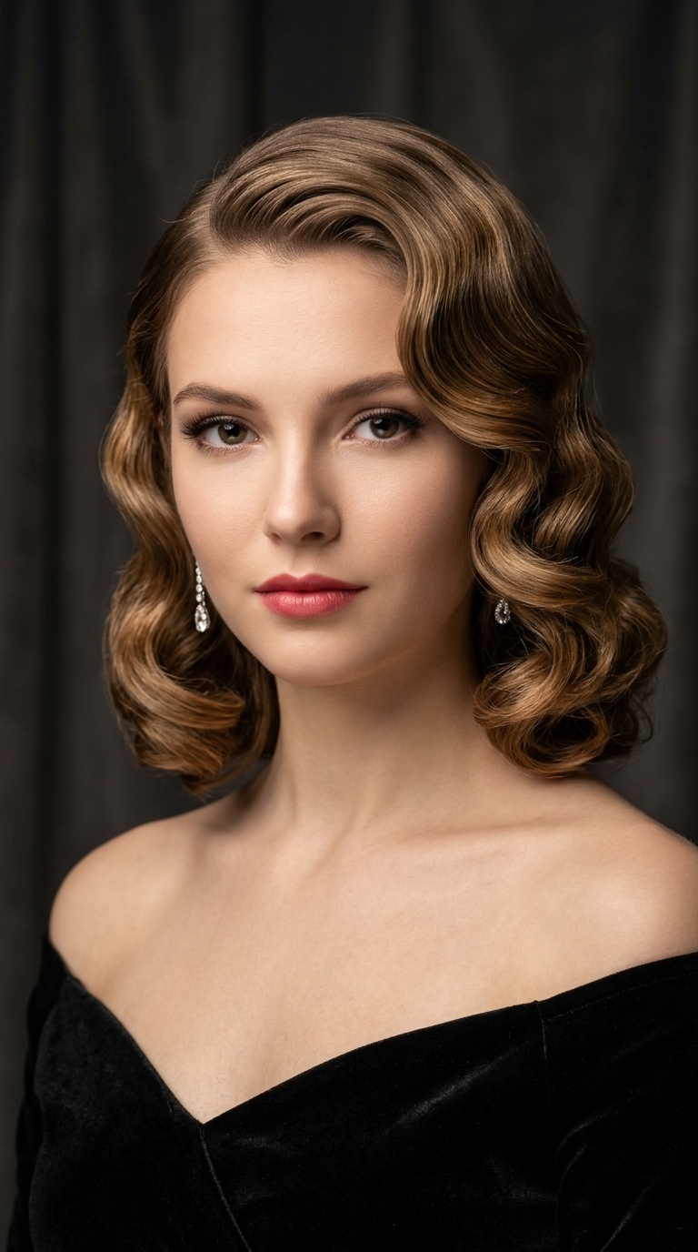 Old Hollywood Mid-Length Finger Waves