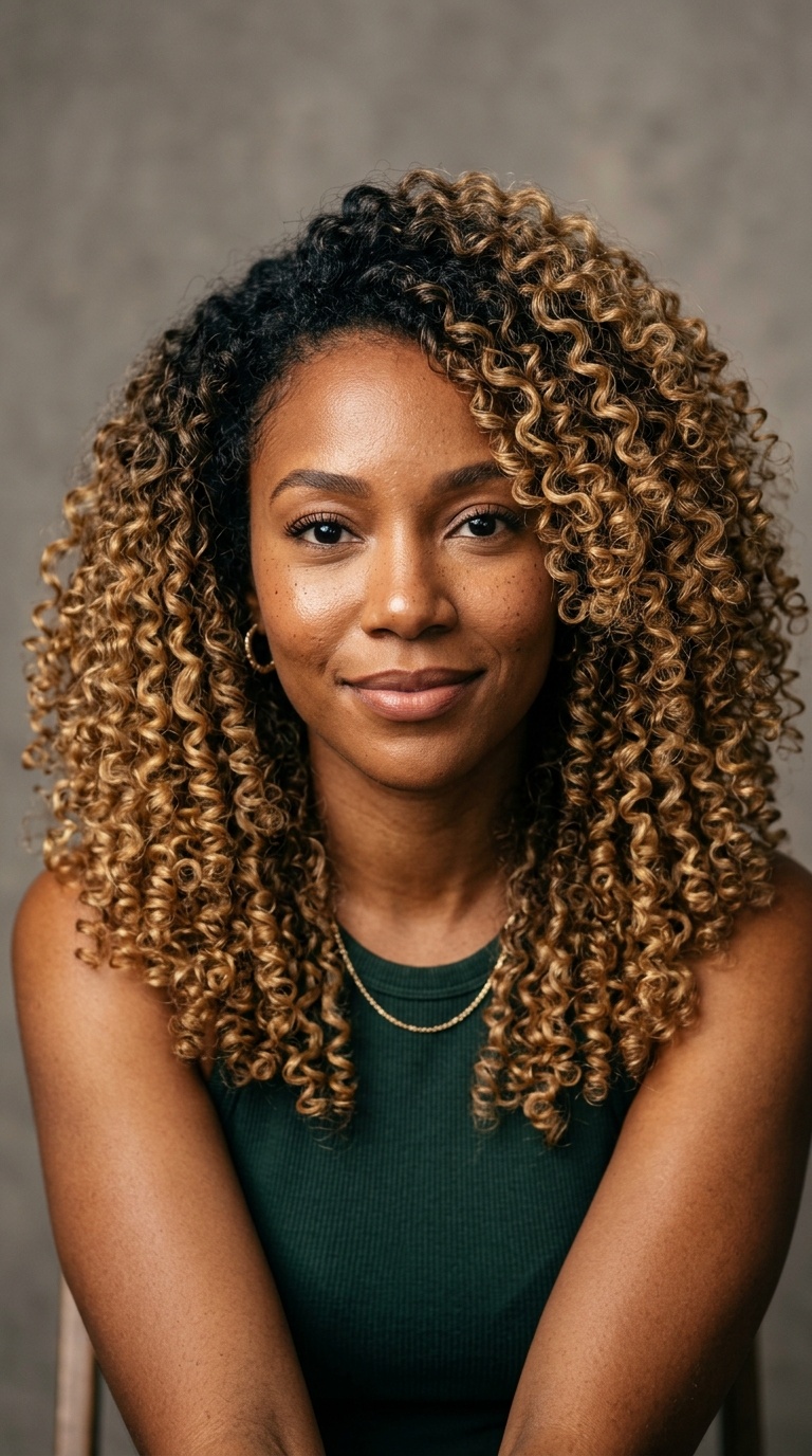Ombré Honey Blonde Spirals