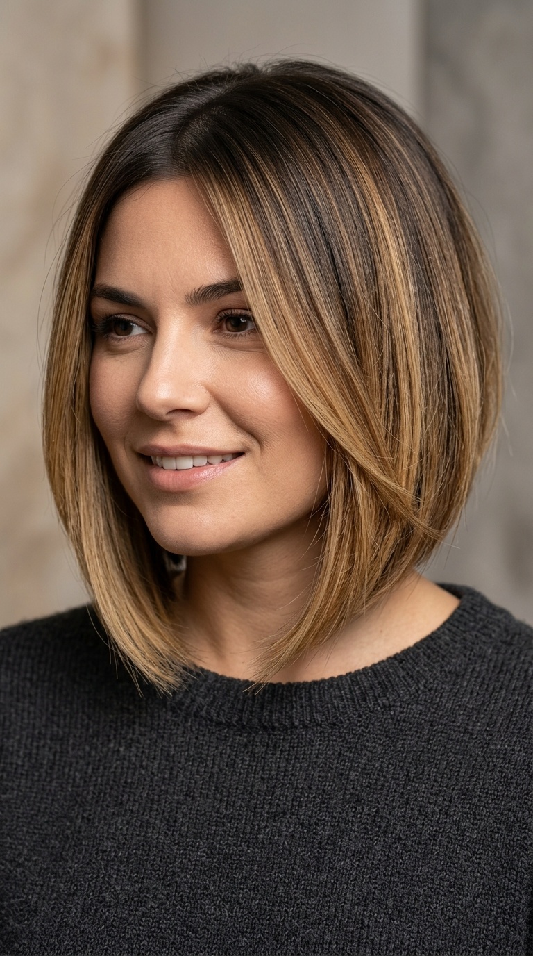 Ombre Angled Bob
