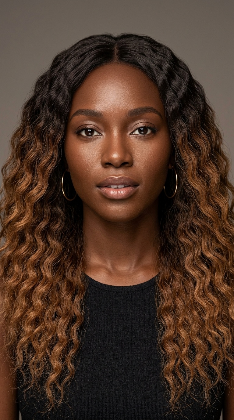 Ombre Chocolate to Caramel Crimp