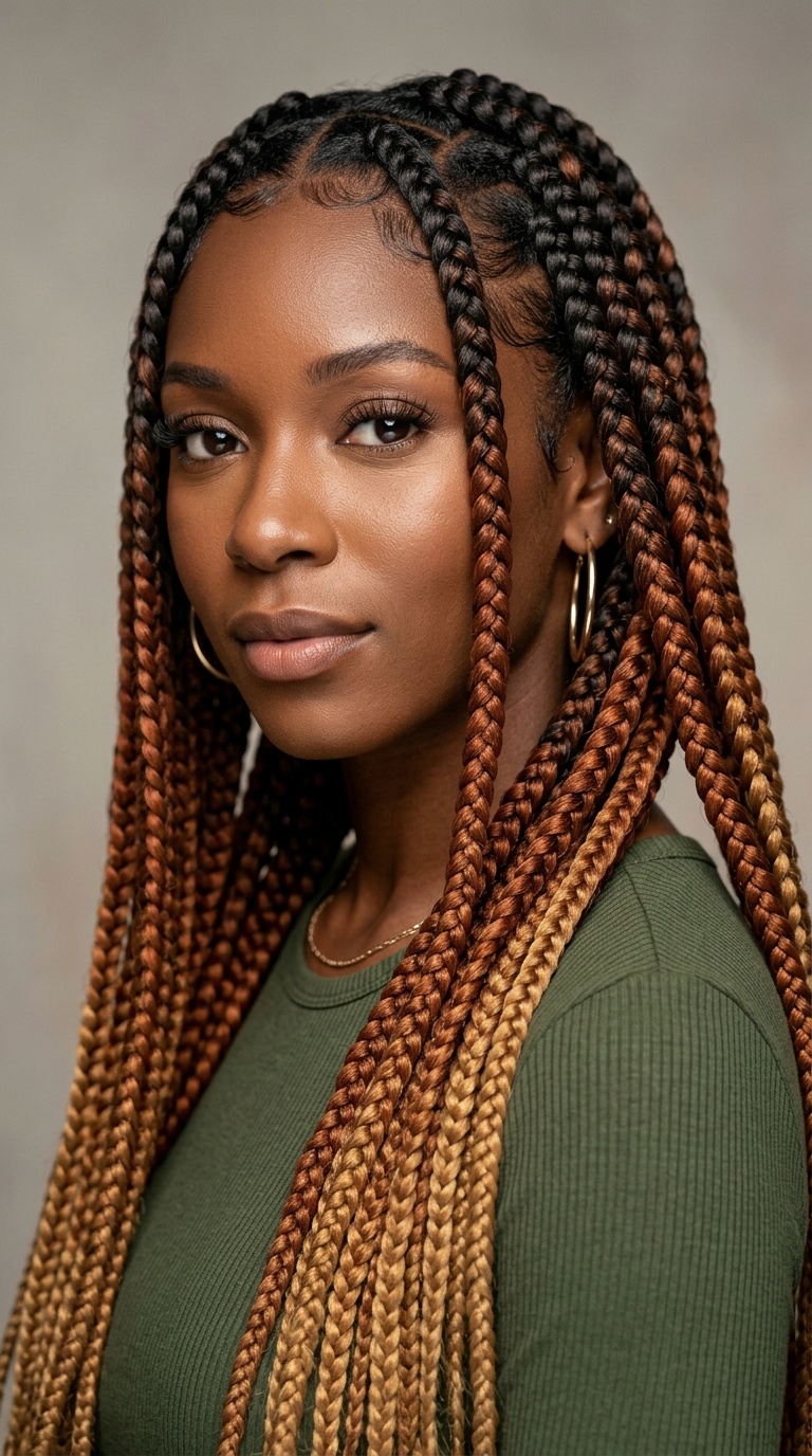 Ombre Jumbo Box Braids