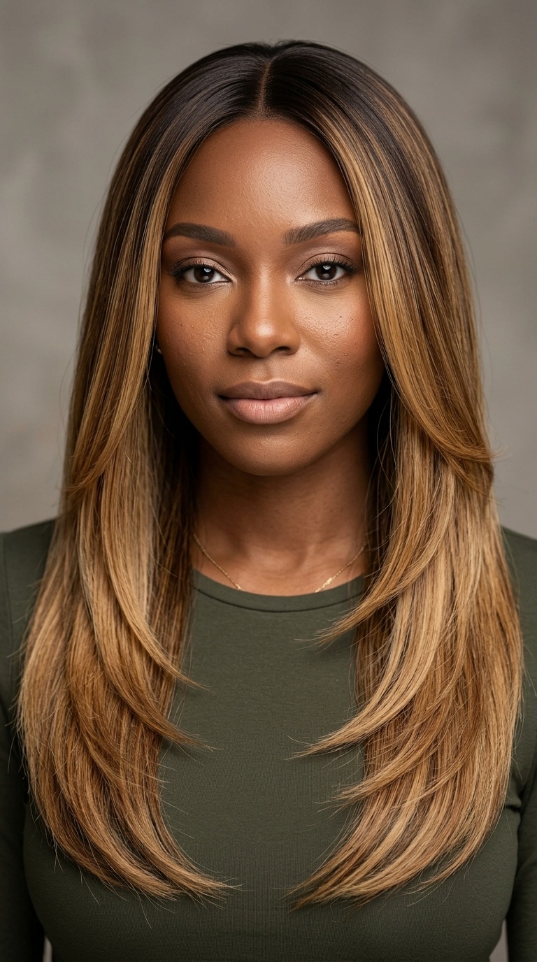 Ombre Layers with Honey Blonde Tones