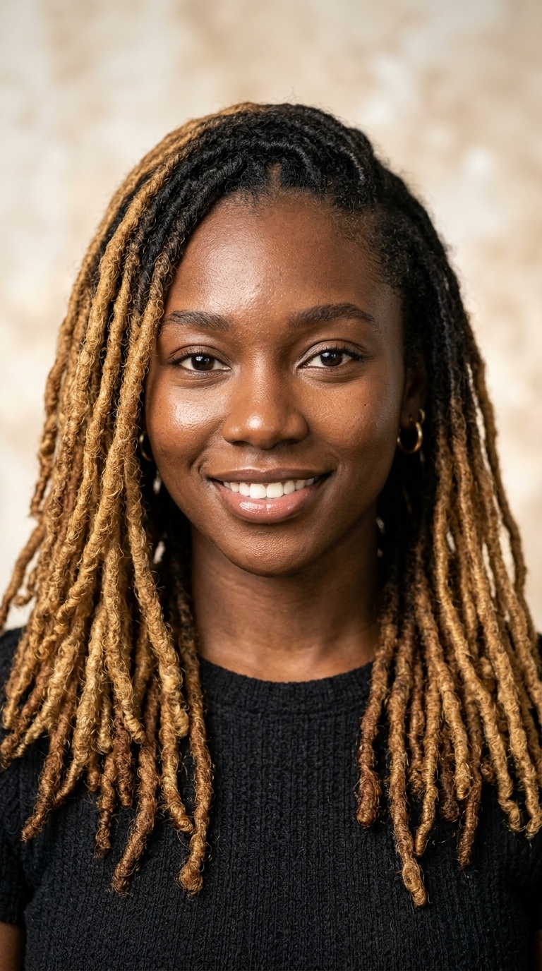 Ombre Locs in Honey Blonde