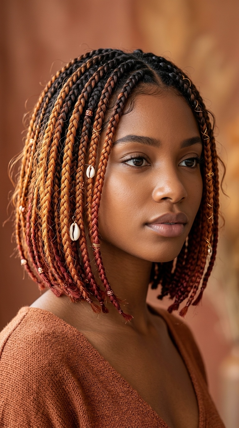 Ombre Sunset Boho Braids