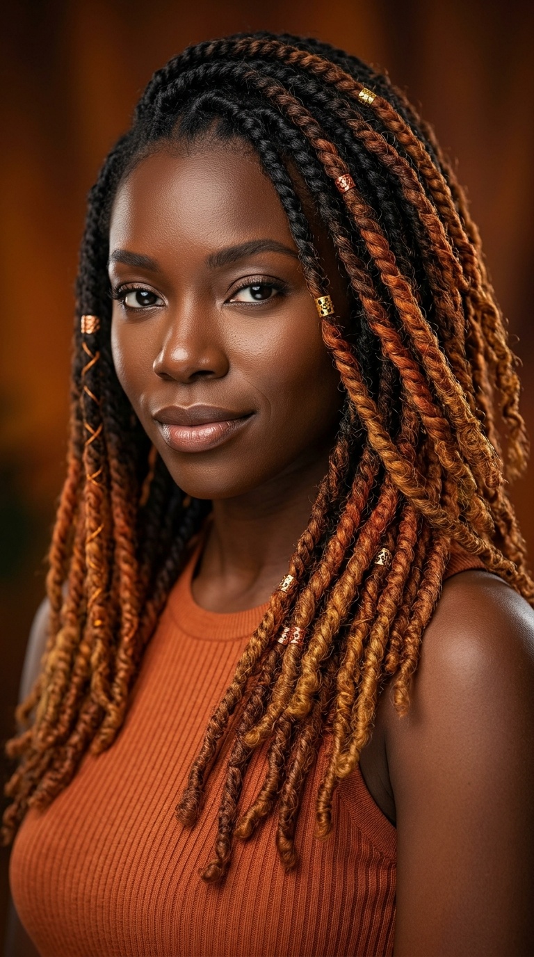 Ombre Sunset Rope Locs