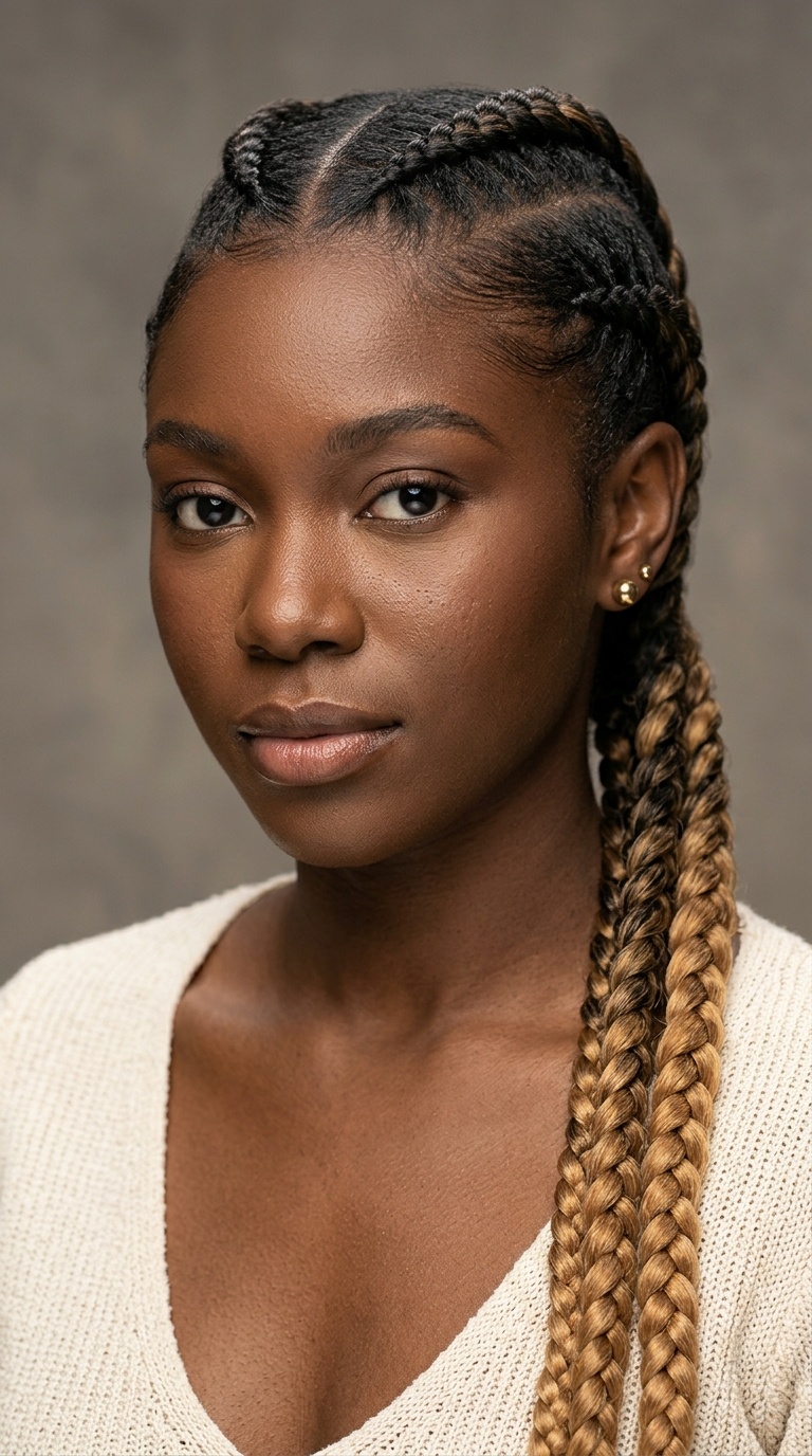 Ombre Two Braids