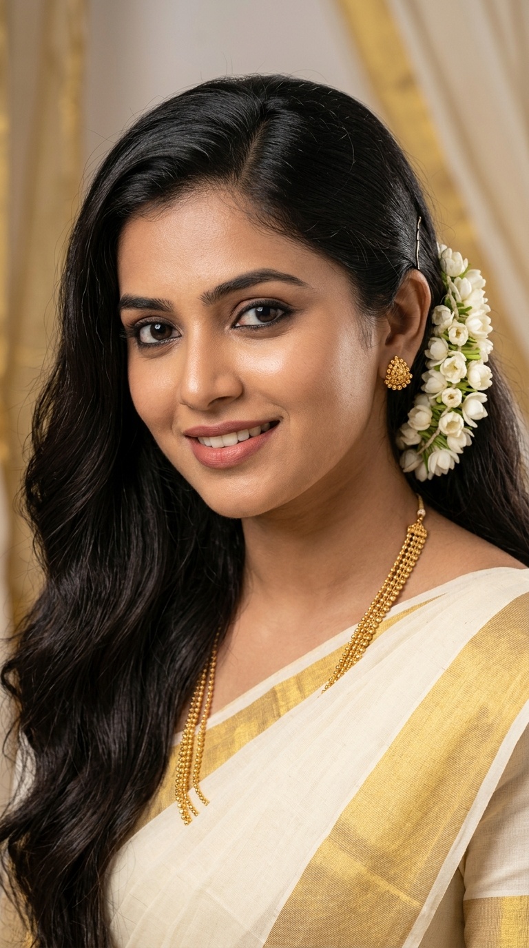 Open Hair with a Jasmine Side Clip