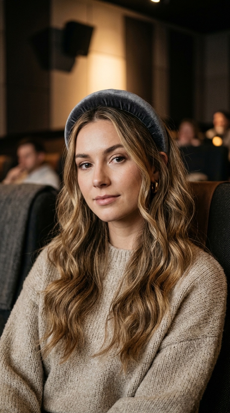 Padded Headband with Loose Waves