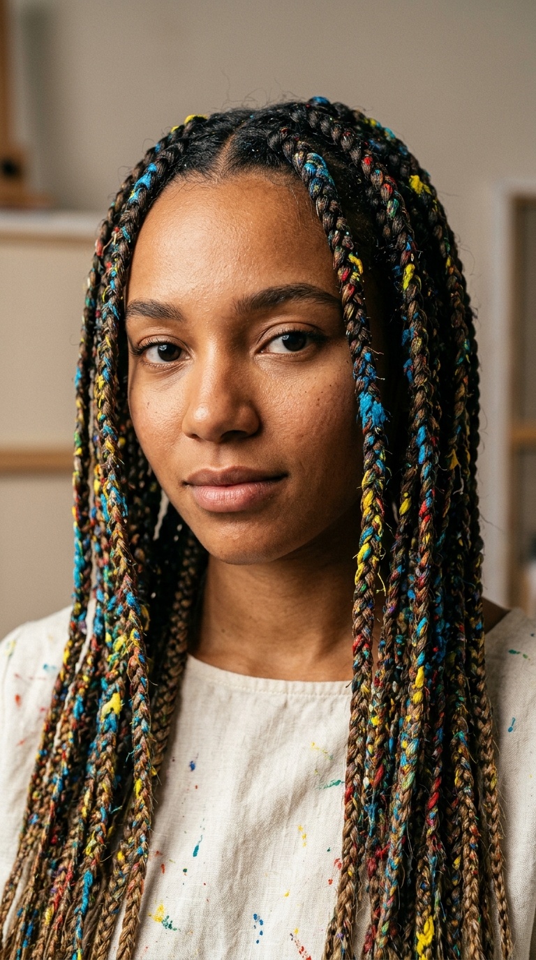 Paint-Splattered Braids